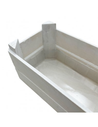 CASSETTINA DUE VASI NORRIS LEGNO colore bianco