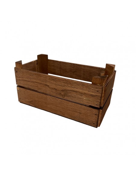 CASSETTINA DUE VASI NORRIS LEGNO COLORE MARRONE