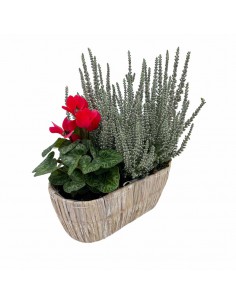 CESTO JARDINIERA GIACINTO OVALE COLORE GRIGIO