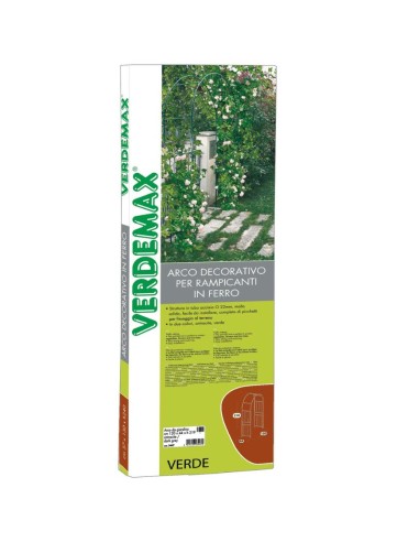 ARCO IN FERRO VERDE DA GIARDINO CM 130x37xH240