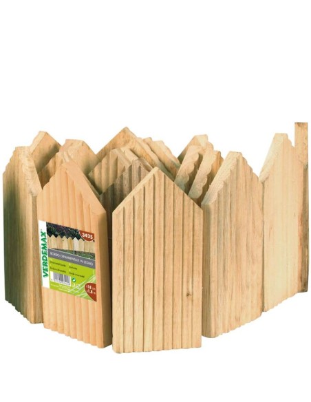 BORDO ORNAMENTALE NATURALE IN LEGNO VERDEMAX