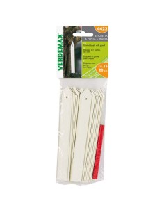 ETICHETTA A PUNTA COLORE BIANCO BUSTA 20 PZ+MATITA