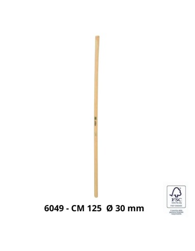 MANICO IN LEGNO PER ZAPPE LUNGH.125 ø MM 30