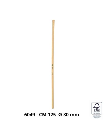 MANICO IN LEGNO PER ZAPPE LUNGH.125 ø MM 30