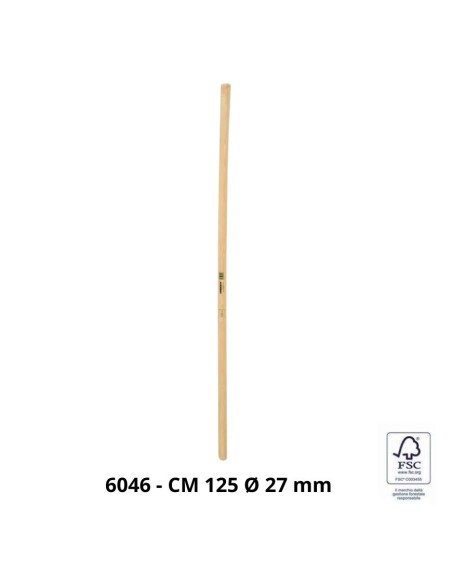 MANICO IN LEGNO CERTIFICATO PER ZAPPE LUNGH.125