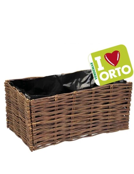 ORTO IN SALICE PER BALCONE, TERRAZZA 30x60xh30 CM