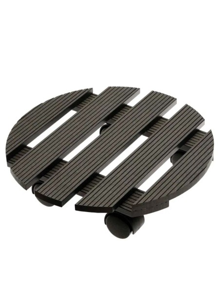 TROLLEY ROTONDO IN LEGNO 4 RUOTE DIAMETRO 30 CM