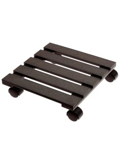 TROLLEY ROTONDO IN LEGNO 4 RUOTE DIAMETRO 30x30