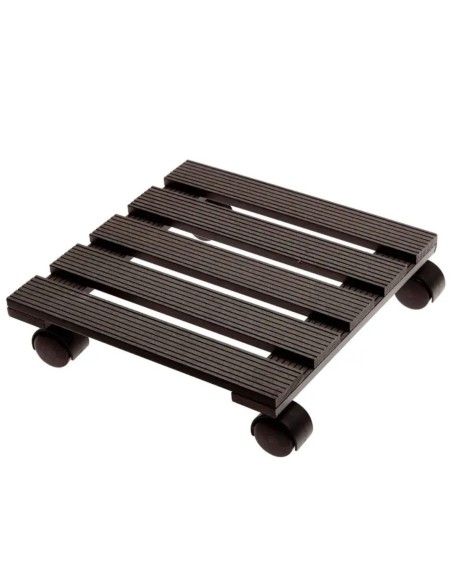 TROLLEY ROTONDO IN LEGNO 4 RUOTE DIAMETRO 30x30