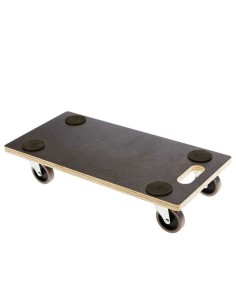 TROLLEY RETTANGOLARE BIG LEGNO, 4 RUOTE 60 X 30CM