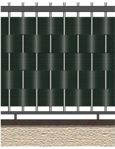 STRISCIA OCCULTAZIONE RIGATA M 0,19 X 26 ANTRACITE